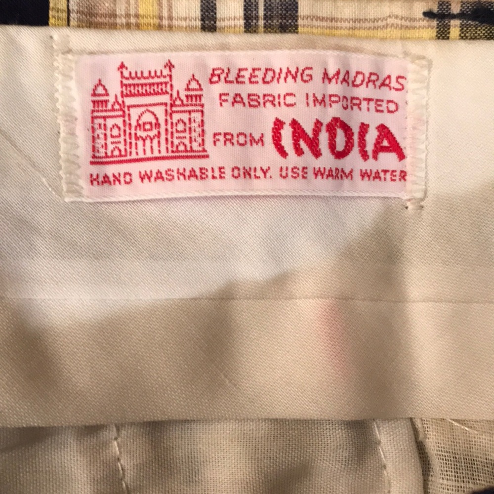 Patchwork Cotton Slacks “Bleeding Madras” - image 7